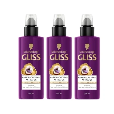Abbildung von GLISS Full Hair Magic Haarwachstums Activator Kopfhaut Serum (3x 100 ml), Haarserum mit Koffein &amp; Peptiden für kraftloses, brüchiges Haar, Haarpflege fördert Haarwachstumsfaktoren
