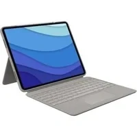 Abbildung von Logitech Combo Touch Tastatur Case für iPad Pro 12,9 Zoll (5. und 6. Generation 2021, 2022) Abnehmbare mit, Stellhalterung, überall klickbarem, Smart Connector, Deutsches QWERTZ Layout Sandfarbe