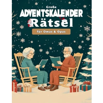Abbildung von Große Adventskalender Rätsel für Omas &amp; Opas: Geistige Fitness und Weihnachtsfreude durch Sudoku, Labyrinthe Wortsuche Senioren Rentner