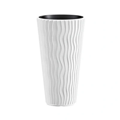 Abbildung von ZANVIC Blumentopf Mod. Sandy Slim 300 Maße: 29,5 x 51 cm, Weiß, 30 cm