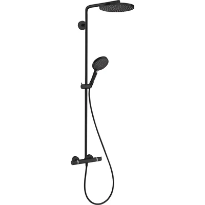 Abbildung von hansgrohe Duschsystem, (Komplett Set), 24cm, PowderRain mit Thermostat