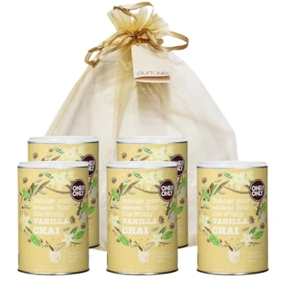 Abbildung von GUSTONE. One&amp;Only Vanilla Chai Powder 5 x 250g Dose Geschenkset