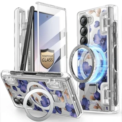Abbildung von i Blason Cosmo für Samsung Galaxy Z Fold 6 Hülle mit Stifthalter, Stoßfest Handyhülle Bumper Case Schlank Schutzhülle Cover (Lavendel)