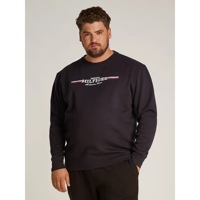 Abbildung von Tommy HILFIGER Big &amp; Tall SWEATSHIRT BT STRIPE B in Großen Größen, Aufdruck der Brustmitte