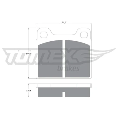 Abbildung von TOMEX brakes TX 10 19 Bremsbelagsatz MERCEDES BENZ: Pagode Cabrio, W111 Coupe, S Klasse Limousine, OPEL: Monza A, Senator Rekord D Limousine