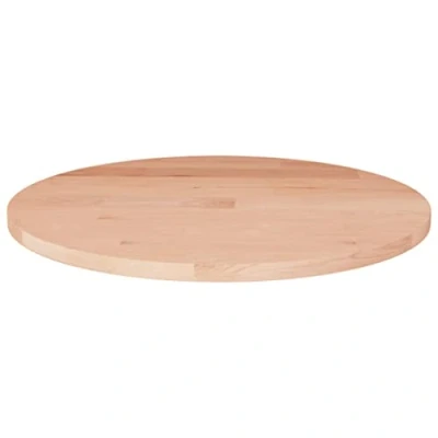 Abbildung von vidaXL Runde Tischplatte Massivholzplatte Eichenplatte Holzplatte Platte Ersatztischplatte Ø40x1,5cm Unbehandeltes Massivholz Eiche