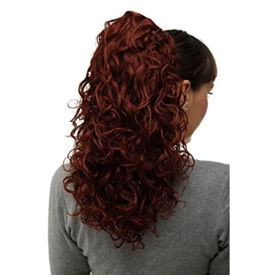 Abbildung von WIG ME UP Haarteil Pferdeschwanz Zopf 2 Klammern &amp; Gummizug super Volumen Locken Rotbraun ca. 45 cm NC002 35