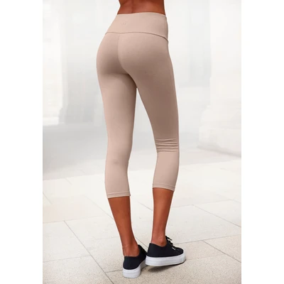 Abbildung von LASCANA Caprileggings, mit breitem weichem Bündchen, Loungewear