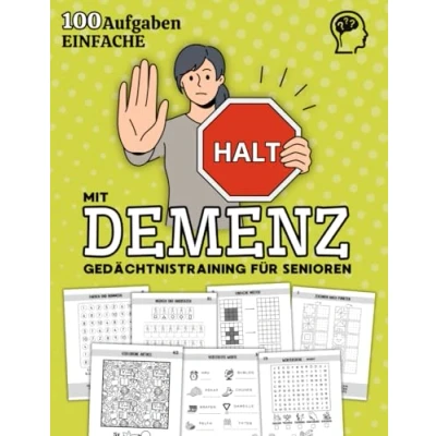 Abbildung von Gedächtnistraining für Senioren mit Demenz: 100 Leichte und Spannende Spiele, Rätsel, Aufgaben Demenzkranke Erwachsene. Gehirnjogging Demenz Beschäftigung Rätselbuch Rentner, Oma Opa