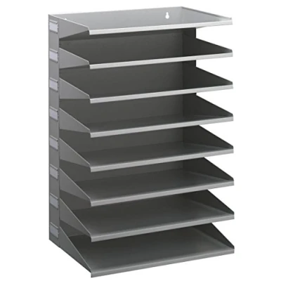 Abbildung von Durable Sortierreck (mit 8 Ablagefächern), für Tisch oder Wand, grau, 336110