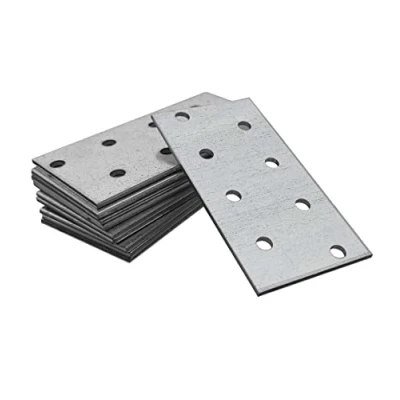 Abbildung von OMIDEAS 10 x Lochplatten (80 40 2) Flachverbinder Holzverbinder Verbindungsplatte Verbinder, Silber Verzinkt