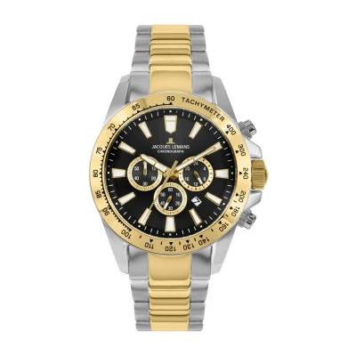 Abbildung von Jacques Lemans Liverpool Chronograph Steel silver gold, Herren, Größe: One Size, gold
