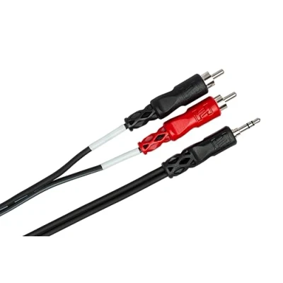 Abbildung von Hosa CMR 206, Stereo Breakout, 3.5 mm TRS to Dual RCA, 6 ft