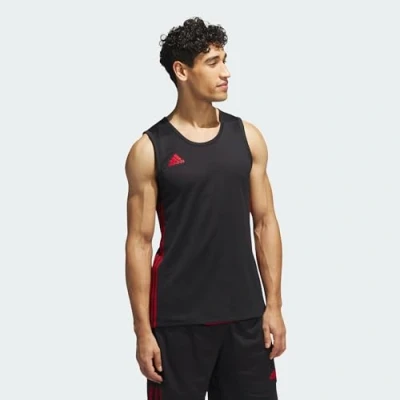 Abbildung von adidas Performance 3G Speed Reversible Basketball Top, Herren, Größe: Small, Black power red