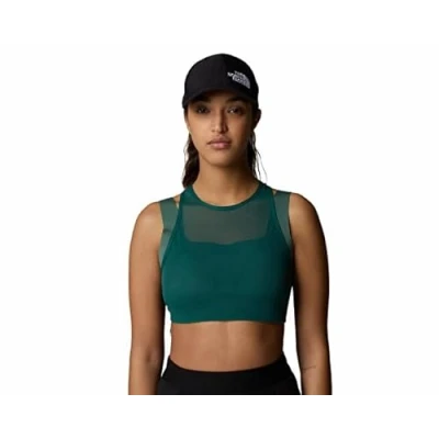 Abbildung von The North Face Refina Double Layer BRA Sportbh mit mittlerer Stützkraft, Damen, Größe: 38/40, Deep nori/duck green
