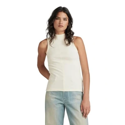 Abbildung von G Star OPEN MOCK Top, Damen, Größe: 38, Antique white