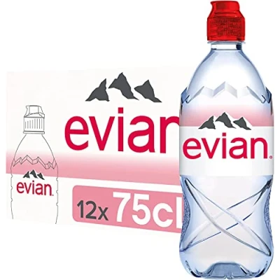 Abbildung von Evian Natürliches Mineralwasser 750 ml Sportverschluss (12 x 75 cl)