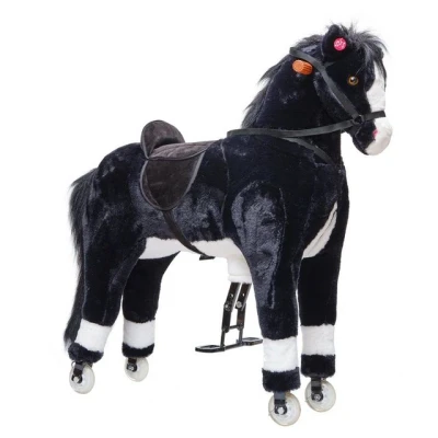 Abbildung von Pink Papaya Reitpferd auf Rollen 90 cm, Rollen, Kopfhöhe: ca. Rückenhöhe: 65 cm