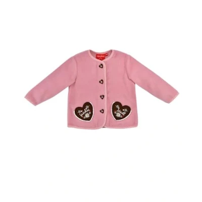 Abbildung von Alpenglück &#039;BLUMENWIESE&#039; Fleecejacke für Kinder, Größe: 92, Rose