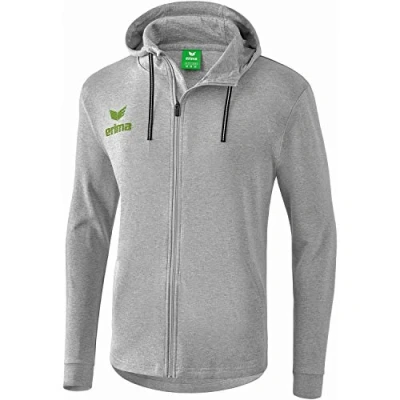 Abbildung von ERIMA Kinder Hoodie Kapuzensweat, schwarz/grau, 140, 2071912