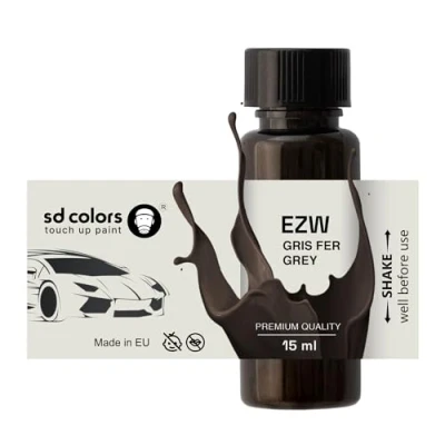 Abbildung von SD COLORS Gris Fer Grey EZW Ausbesserungslack, 15 ML, Reparatur Pinsel, Farbcode EZW, (Farbe)