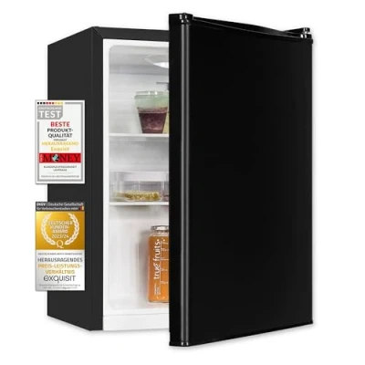 Abbildung von exquisit Kühlschrank KB60 V 090E schwarz, 62 cm hoch, 45 breit, 52 L Volumen