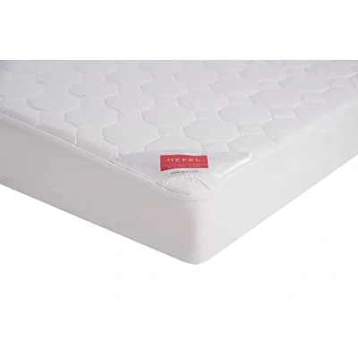 Abbildung von HEFEL Pure Cotton Spannunterbett Matratzenauflage 100% Baumwolle Wabensteppung 450 g/m² weiß 90 x 200 cm