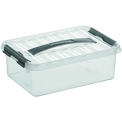 Abbildung von SUNWARE Q Line Box 4 Liter 300 x 200 100 mm transparent/silber
