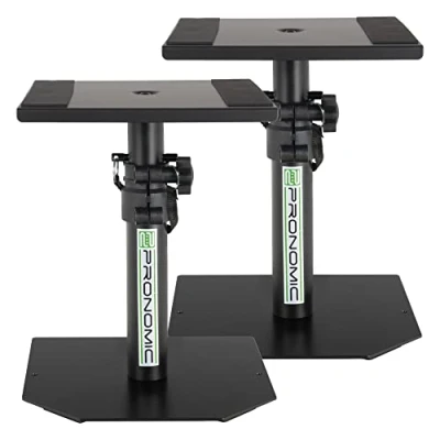 Abbildung von Pronomic Tischstative Paar für Studio Monitore Hohe Ausführung Lautsprecherständer, (SLS 36P, 2 tlg., Boxenstative, Lautsprecherstative höhenverstellbar bis 41 cm)