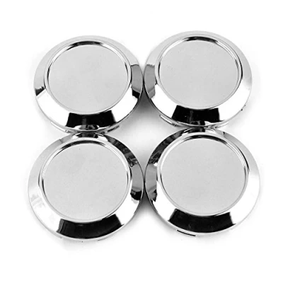 Abbildung von RhinoTuning 4 Stück Satz 60mm Radkappe OD ID 56mm Nabenkappen Radnabenabdeckungen Alloy Nabenabdeckungen Kompatibel mit Work Meister (Silber)