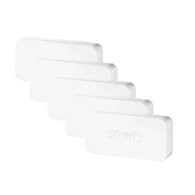 Abbildung von Somfy 2401488 IntelliTAG, intelligenter Sensor für Home Alarm, Weiß, 5 Stück Sabotageschutz Funkreichweite bis zu 200 M (in Freifeld)