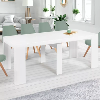 Abbildung von IDMarket Tisch Konsolentisch, ausziehbar, Orlando, 10 Personen, 235 cm, Holz, Weiß
