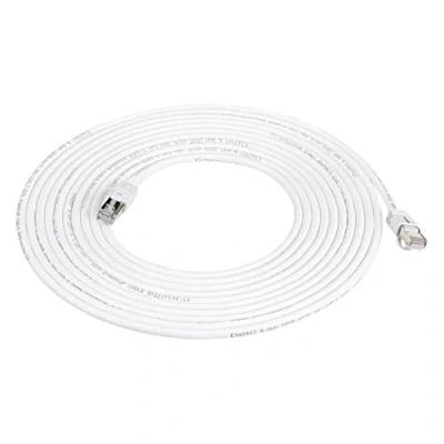Abbildung von Amazon Basics High Speed Patchkabel, RJ45 Cat7, Gigabit Ethernet, weiß, 6 m, 1 Stück