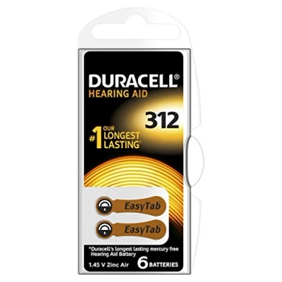 Abbildung von 60 Duracell Activair Hearing Aid Batterien Gr. 312 Hörgerätebatterien (10x 6er Blister) PR41 Braun 24607