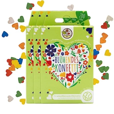 Abbildung von Blühendes Saatgut Konfetti für bunte Wildblumen Farbenfrohes Blumenkonfetti aus 100% biologisch abbaubarem Samenpapier (ca. 600x Stück)