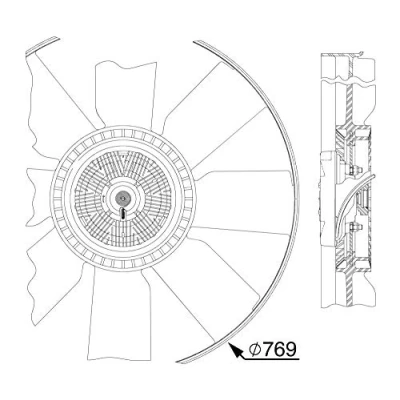 Abbildung von MAHLE ORIGINAL CFF 508 000P Lüfter 600mm thermisch