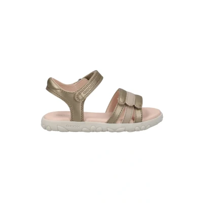 Abbildung von Geox Haiti Riemensandalette für Kinder, Größe: 35, Gold Schuhe