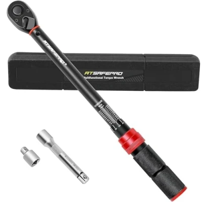 Abbildung von ATsafepro Drehmomentschlüssel 1/2, Auto 20 230 NM mit 3/8&quot; Adapter Verlängerungsstange, Reifenwechsel Set für die Reparatur von Auto, Motorrad, LKWs,± 3%