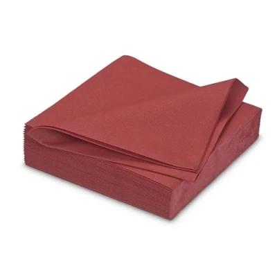 Abbildung von AVA Papierserviette, Servietten stoffähnlich 40x40cm 25 Stück Bordeaux