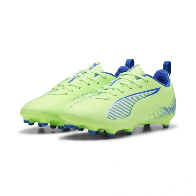 Abbildung von Puma Ultra 5 PLAY FG/AG JR Unisex Fußballschuh Nocken für Kinder, Größe: 32, Fizzy apple/white/bluemazing Schuhe