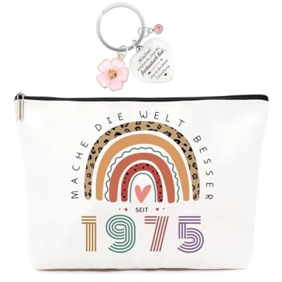 Abbildung von Geschenk 50 Geburtstag Frau Lustiges Geburtstagsgeschenk für Frauen 50. Make up Tasche,Geschenke Zum Frau,Praktische Geschenkidee, Schönes Design Frau,1975
