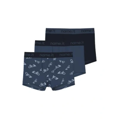 Abbildung von Name it Nkmboxer 3 PACK Panties für Kinder, Größe: 134/140, Titan/black