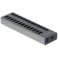 Abbildung von Externer SuperSpeed USB Hub mit 13 Ports + Schalter,