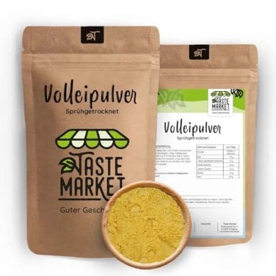 Abbildung von Volleipulver 100 g Rührei Kochen Backen Ei Ersatz Sprühgetrocknet Vollei TASTE MARKET
