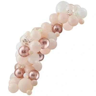 Abbildung von Ballonbogen Set Roségold, Pfirsich, Weiß 70 Ballons