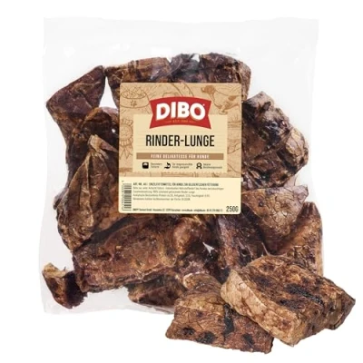 Abbildung von DIBO Rinderlunge, 250g Beutel, der kleine Naturkau Snack oder Leckerli für Zwischendurch, Hundefutter, Qualitätskauartikel ohne Chemie von