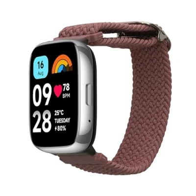 Abbildung von kwmobile Uhrenarmband Armband für Xiaomi Redmi Watch 3 Active, Nylon Fitnesstracker Sportarmband Band Innenmaße von 14 22 cm