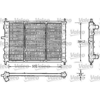Abbildung von VALEO 732504 Kühler, Motorkühlung Kupfer 555 394 24 FIAT: Multipla