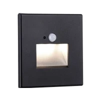 Abbildung von Paulmann LED Einbauleuchte Wandeinbauleuchte Edge Quadro 1,2W 25lm 230V 2700K, fest integriert, Warmweiß, Bewegungsmelder