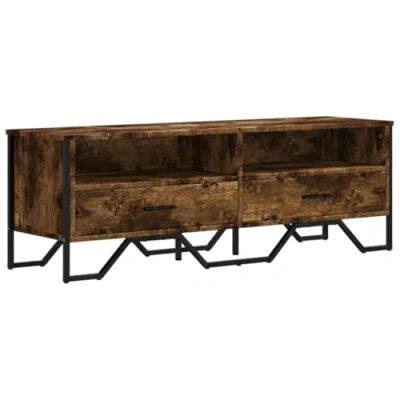 Abbildung von vidaXL TV Schrank, Fernsehtisch mit Stauraum, Fernsehschrank für Wohnzimmer, Regal Lowboard Fernseher, Räuchereiche Holzwerkstoff